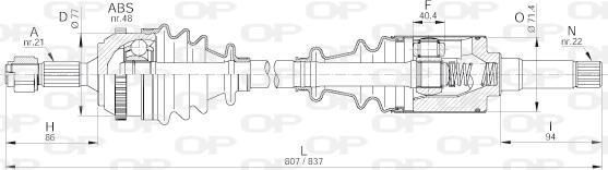 Open Parts DRS6215.00 - Drive Shaft autospares.lv