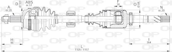 Open Parts DRS6210.00 - Drive Shaft autospares.lv