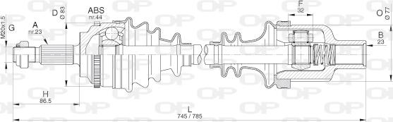 Open Parts DRS6286.00 - Drive Shaft autospares.lv