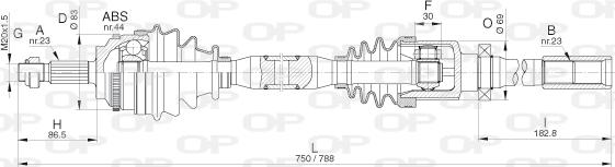Open Parts DRS6287.00 - Drive Shaft autospares.lv