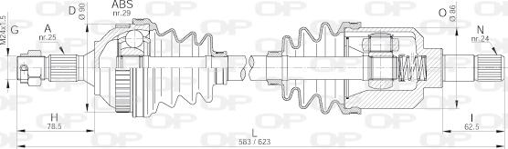 Open Parts DRS6235.00 - Drive Shaft autospares.lv