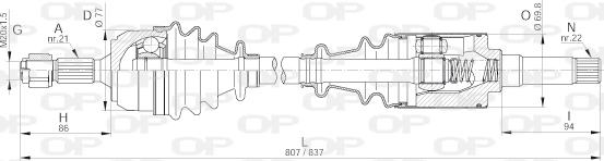 Open Parts DRS6233.00 - Drive Shaft autospares.lv