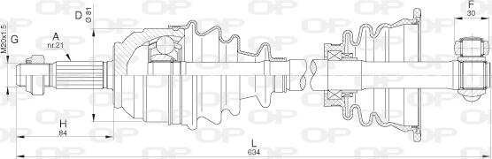 Open Parts DRS6279.00 - Drive Shaft autospares.lv