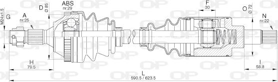 Open Parts DRS6270.00 - Drive Shaft autospares.lv