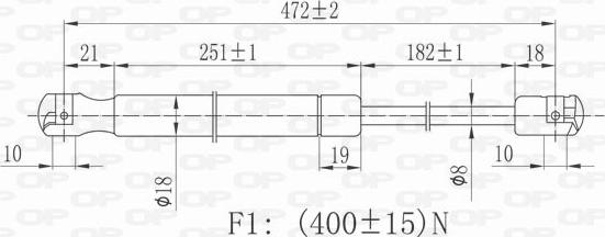 Open Parts GSR6425.00 - Gas Spring, boot, cargo area autospares.lv