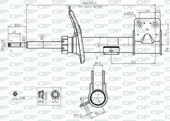 Open Parts SAB8481.31 - Shock Absorber autospares.lv