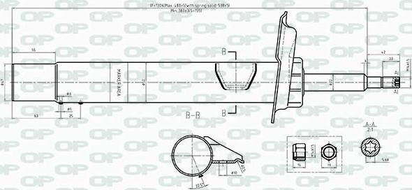 Open Parts SAB8438.31 - Shock Absorber autospares.lv