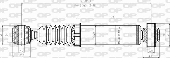 Open Parts SAB8420.12 - Shock Absorber autospares.lv