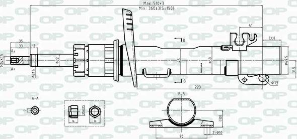 Open Parts SAB8519.31 - Shock Absorber autospares.lv