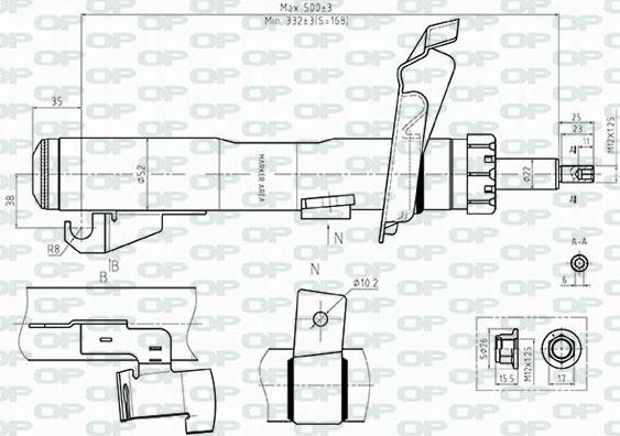 Open Parts SAB8512.31 - Shock Absorber autospares.lv