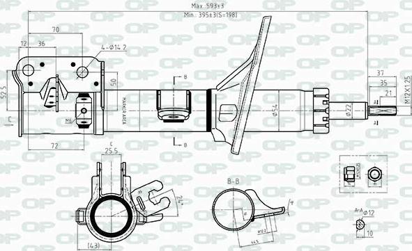 Open Parts SAB8520.32 - Shock Absorber autospares.lv