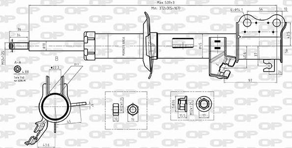 Open Parts SAB8575.31 - Shock Absorber autospares.lv