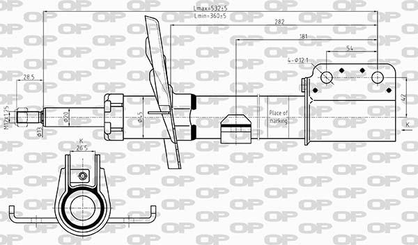 Open Parts SAB8603.31 - Shock Absorber autospares.lv