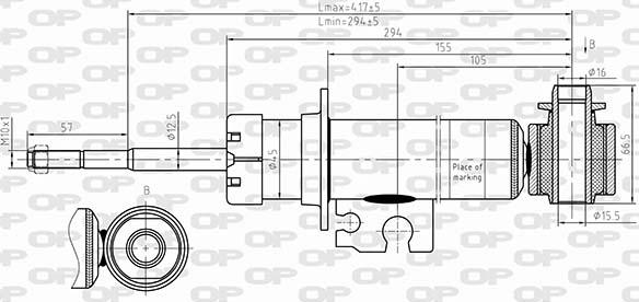 Open Parts SAB8632.32 - Shock Absorber autospares.lv