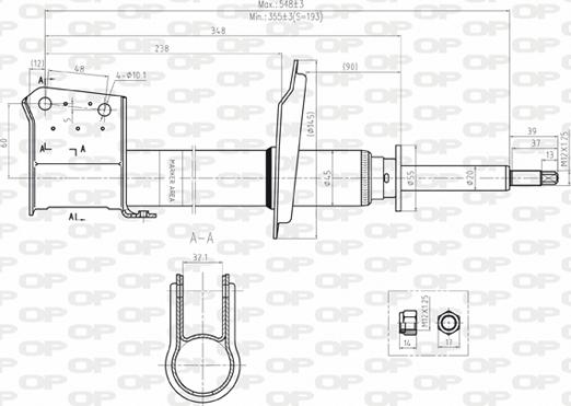 Open Parts SAB8045.31 - Shock Absorber autospares.lv