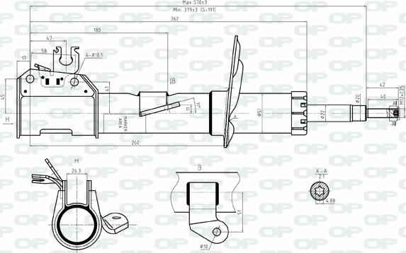 Open Parts SAB8051.31 - Shock Absorber autospares.lv