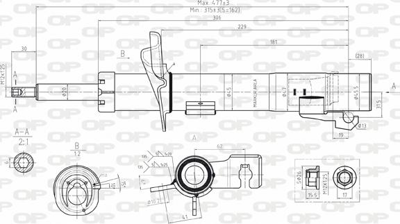 Open Parts SAB8066.31 - Shock Absorber autospares.lv