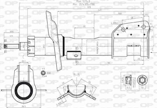 Open Parts SAB8068.31 - Shock Absorber autospares.lv