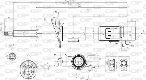 Open Parts SAB8067.31 - Shock Absorber autospares.lv