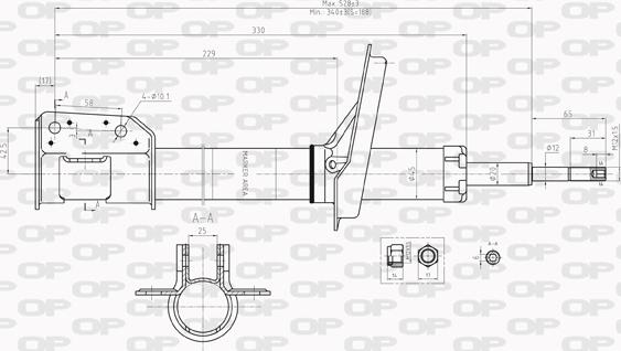 Open Parts SAB8012.31 - Shock Absorber autospares.lv