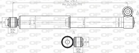 Open Parts SAB8031.32 - Shock Absorber autospares.lv