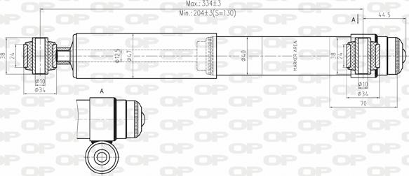 Open Parts SAB8025.12 - Shock Absorber autospares.lv