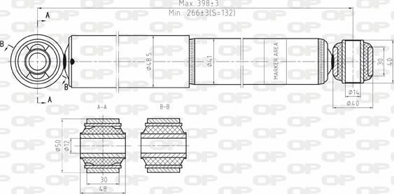 Open Parts SAB8141.32 - Shock Absorber autospares.lv