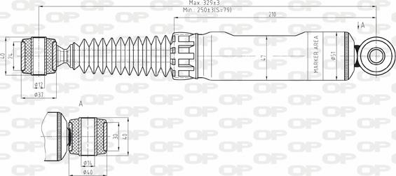 Open Parts SAB8143.12 - Shock Absorber autospares.lv