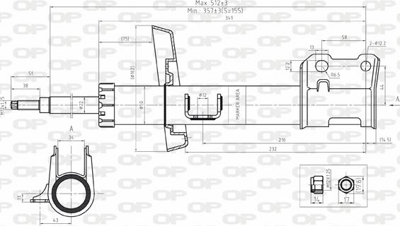 Open Parts SAB8113.31 - Shock Absorber autospares.lv
