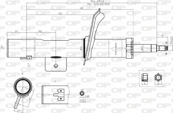 Open Parts SAB8184.31 - Shock Absorber autospares.lv