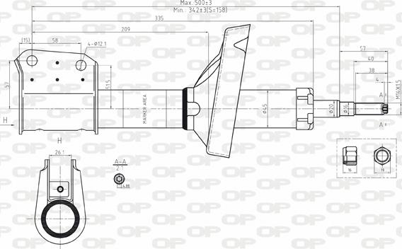 Open Parts SAB8185.31 - Shock Absorber autospares.lv