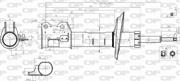 Open Parts SAB8393.31 - Shock Absorber autospares.lv