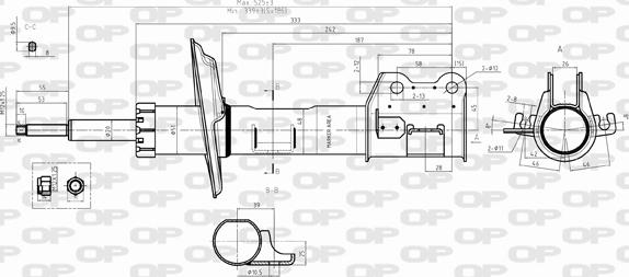 Open Parts SAB8392.31 - Shock Absorber autospares.lv