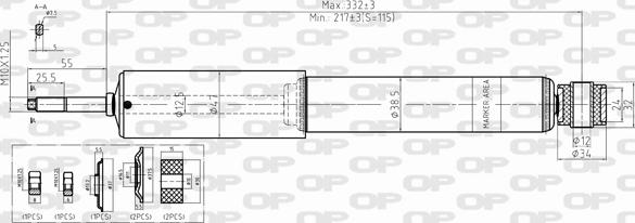 Open Parts SAB8349.11 - Shock Absorber autospares.lv