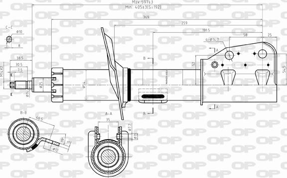 Open Parts SAB8351.31 - Shock Absorber autospares.lv