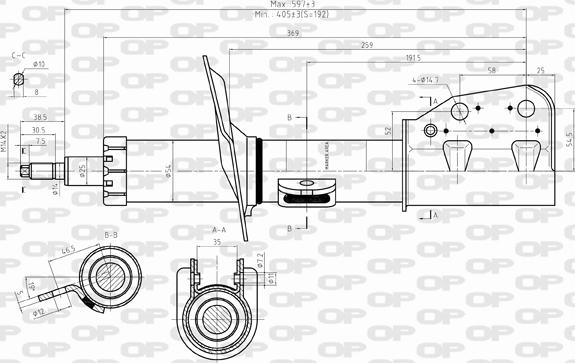 Open Parts SAB8352.31 - Shock Absorber autospares.lv