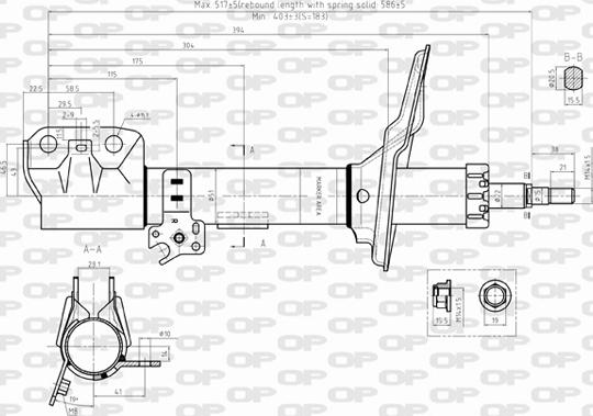 Open Parts SAB8309.31 - Shock Absorber autospares.lv