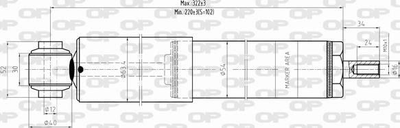 Open Parts SAB8304.32 - Shock Absorber autospares.lv