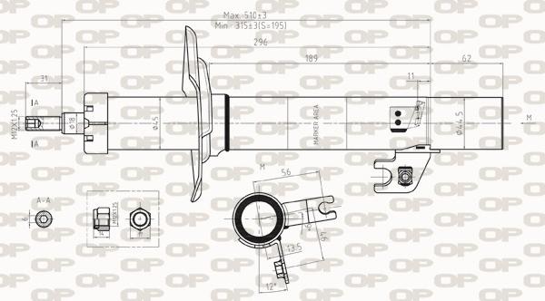 Open Parts SAB8305.31 - Shock Absorber autospares.lv