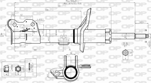 Open Parts SAB8293.31 - Shock Absorber autospares.lv