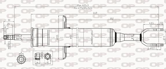 Open Parts SAB8258.31 - Shock Absorber autospares.lv