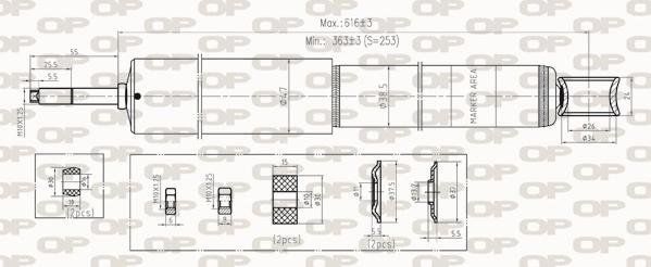 Open Parts SAB8266.32 - Shock Absorber autospares.lv