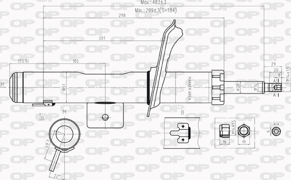 Open Parts SAB8205.11 - Shock Absorber autospares.lv