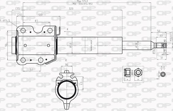 Open Parts SAB8219.31 - Shock Absorber autospares.lv