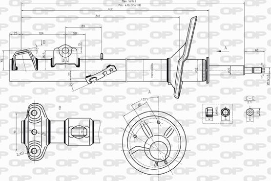 Open Parts SAB8215.31 - Shock Absorber autospares.lv