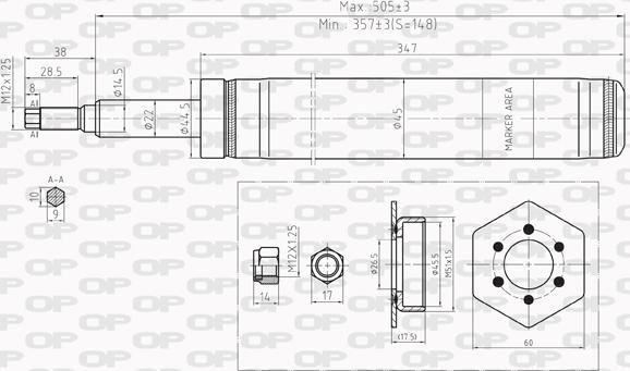 Open Parts SAB8212.31 - Shock Absorber autospares.lv