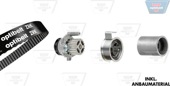 Optibelt KT 1238 W1 - Water Pump & Timing Belt Set autospares.lv