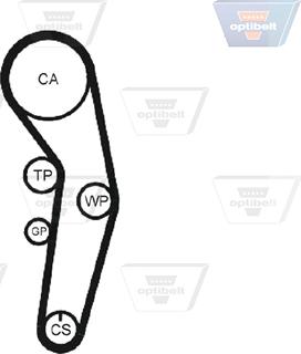 Optibelt ZRK 1439 - Timing Belt autospares.lv