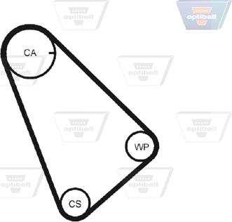 Optibelt ZRK 1048 - Timing Belt autospares.lv