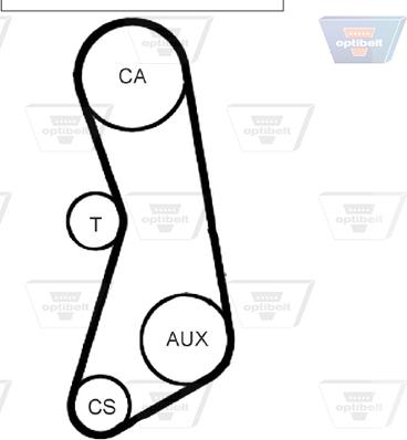 Optibelt ZRK 1051 - Timing Belt autospares.lv